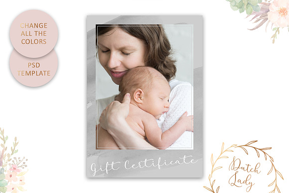 PSD Photo Gift Card Template #34 in Card Templates - product preview 3