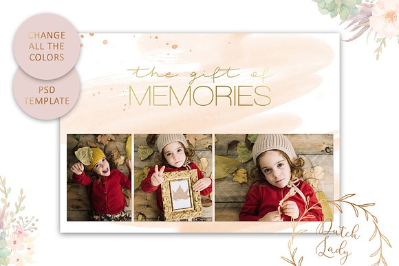 PSD Photo Gift Card Template #38 in Card Templates - product preview 3