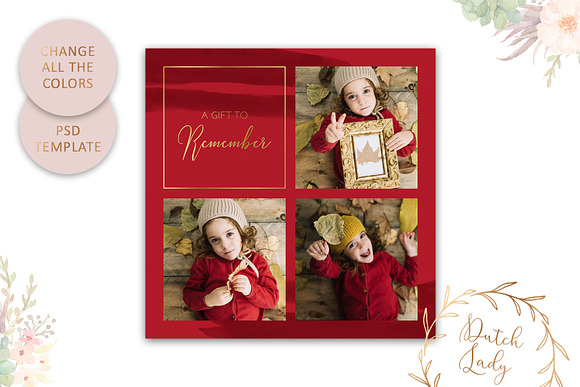 PSD Photo Gift Card Template #40 in Card Templates - product preview 3