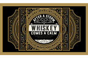 Old Whiskey label woth vintage