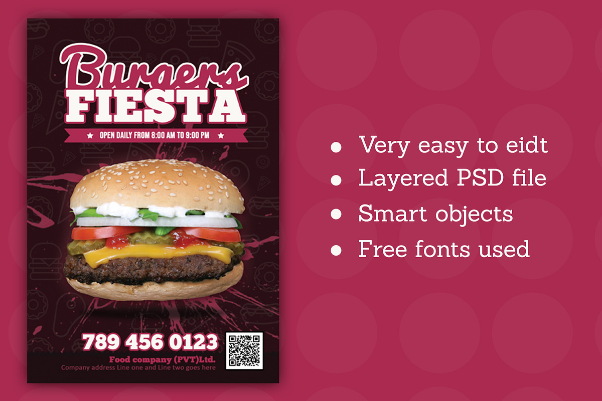 Burger Promotion Flyer in Flyer Templates - product preview 8