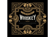 Whiskey label for packing. Vector