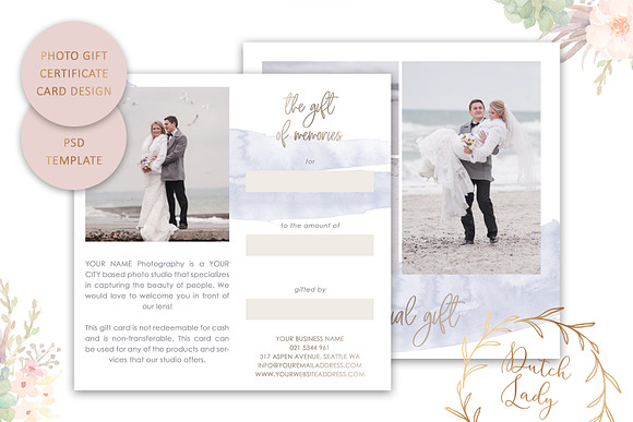 PSD Photo Gift Card Template #42 in Card Templates - product preview 1