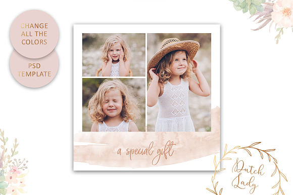 PSD Photo Gift Card Template #42 in Card Templates - product preview 3