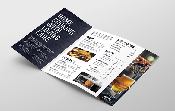 Bar Tri-Fold Menu Template in Brochure Templates - product preview 1