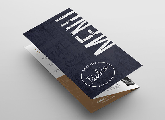 Bar Tri-Fold Menu Template in Brochure Templates - product preview 2