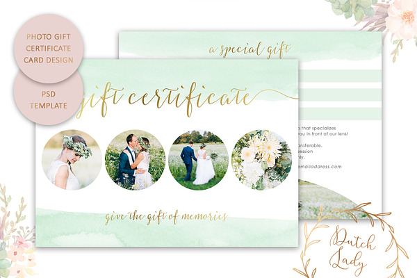 PSD Photo Gift Card Template #52