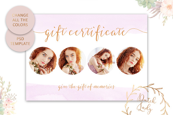 PSD Photo Gift Card Template #52 in Card Templates - product preview 3