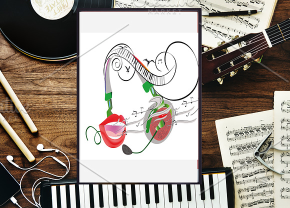 Musical treble clefs. in Illustrations - product preview 3
