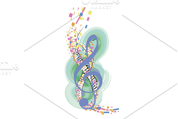 Musical treble clefs. in Illustrations - product preview 4