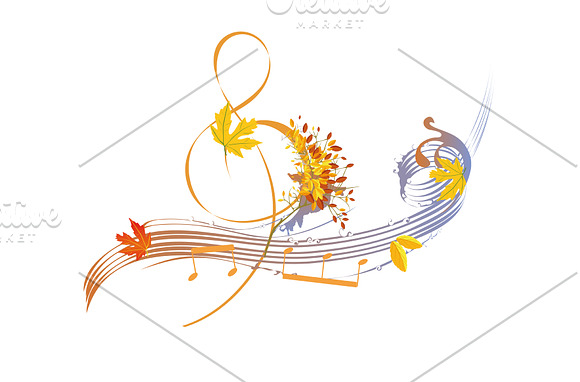 Musical treble clefs. in Illustrations - product preview 5