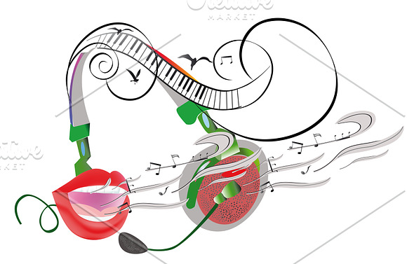 Musical treble clefs. in Illustrations - product preview 6