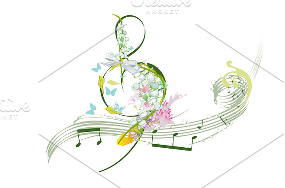 Musical treble clefs. in Illustrations - product preview 8