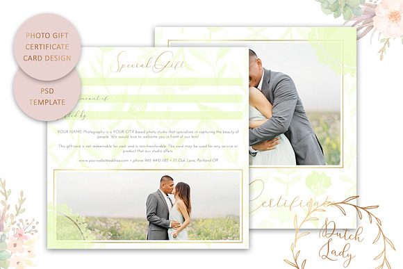 PSD Photo Gift Card Template #46 in Card Templates - product preview 1