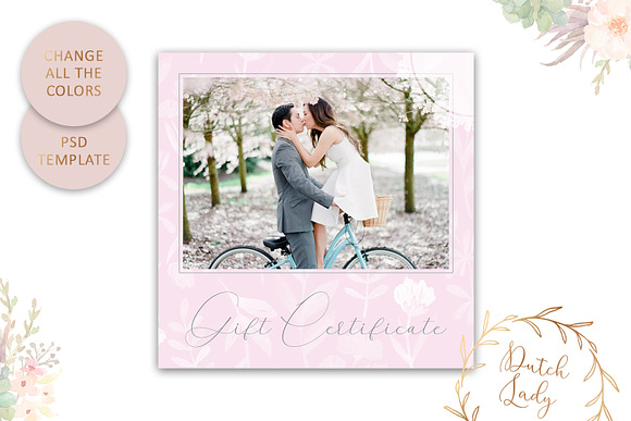 PSD Photo Gift Card Template #46 in Card Templates - product preview 3