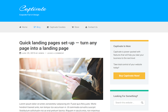 Captivate WordPress Flat UI Theme in WordPress Landing Page Themes - product preview 2