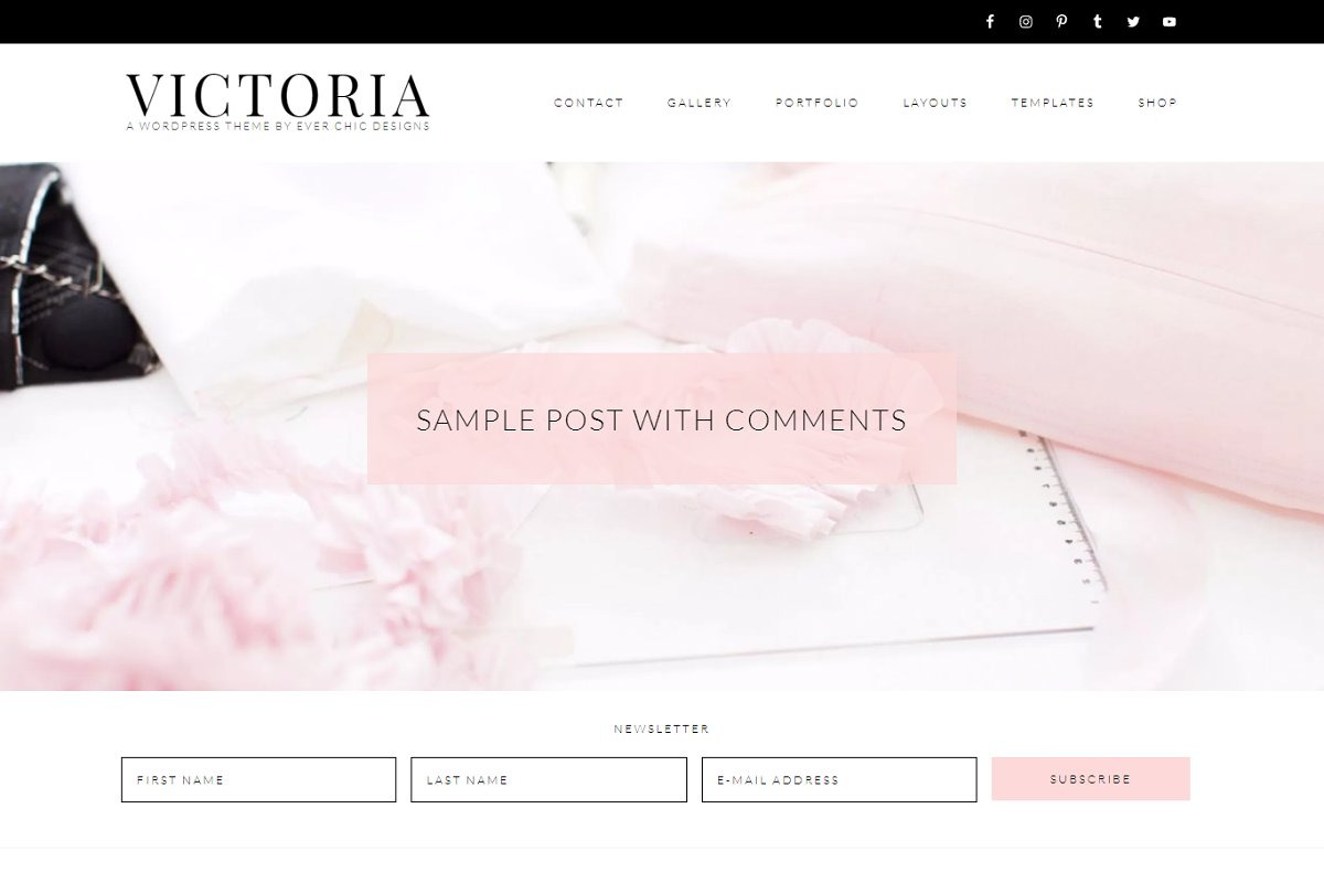 Victoria Feminine Wordpress Theme in WordPress Blog Themes - product preview 8