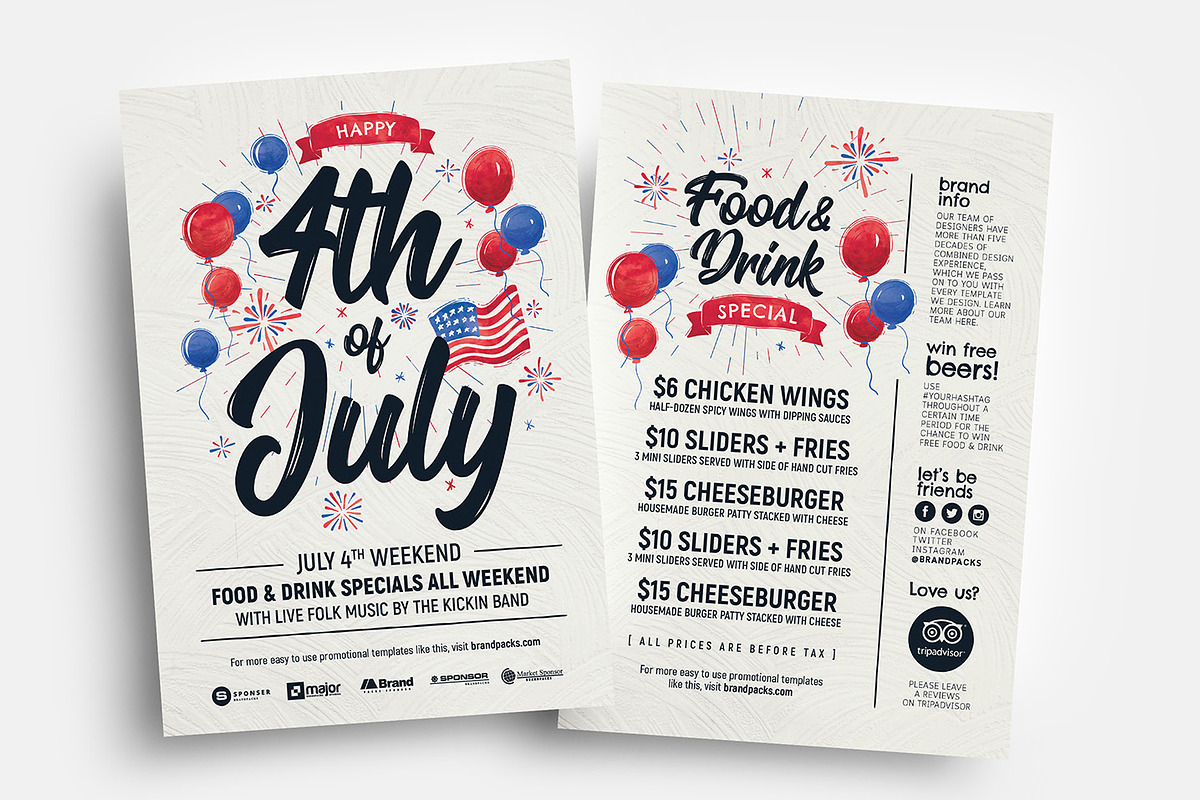 4th of July Flyer Templates in Flyer Templates - product preview 8