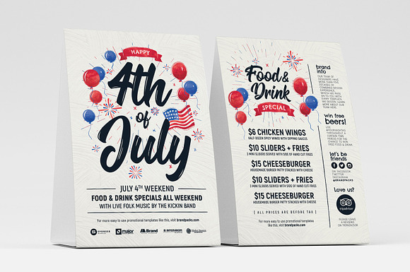4th of July Flyer Templates in Flyer Templates - product preview 1