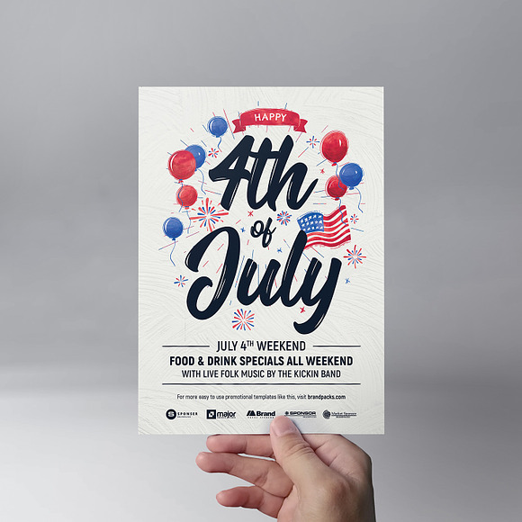 4th of July Flyer Templates in Flyer Templates - product preview 2