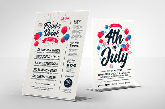 4th of July Flyer Templates in Flyer Templates - product preview 4