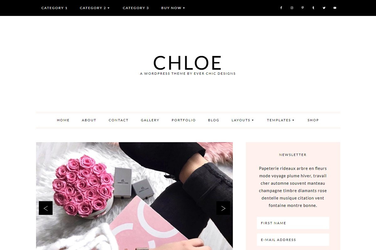 Chloe Feminine Wordpress Blog Theme in WordPress Blog Themes - product preview 8