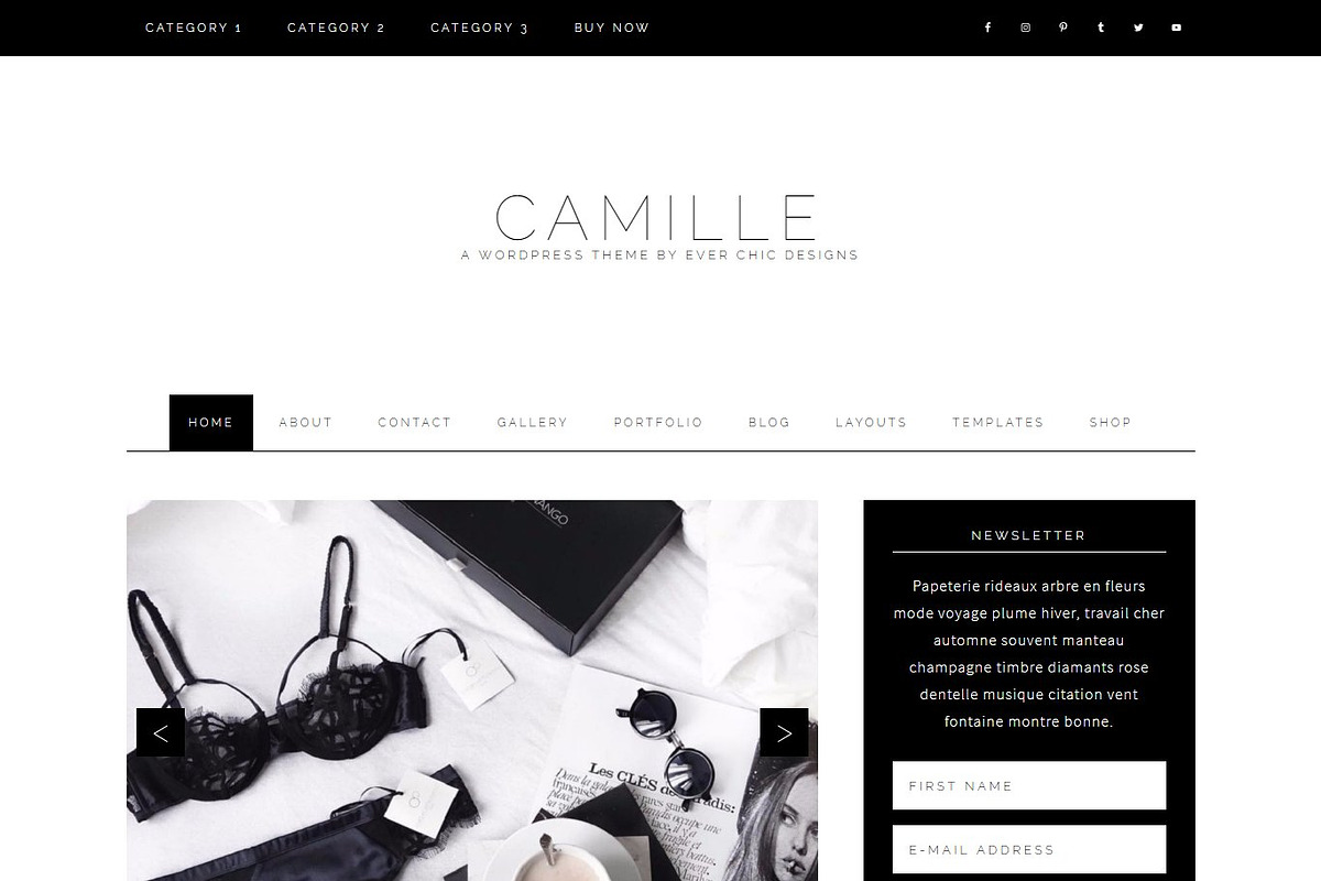 Camille Feminine Wordpress Theme in WordPress Blog Themes - product preview 8