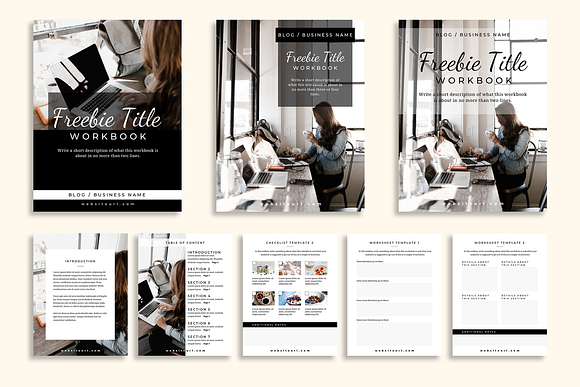 Workbook Canva Templates (Montana) in Stationery Templates - product preview 3