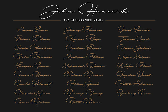 John Hancock - A Signature Font in Script Fonts - product preview 3