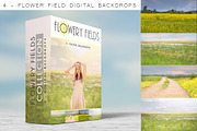 Digital Backdrops - Flowery Fields