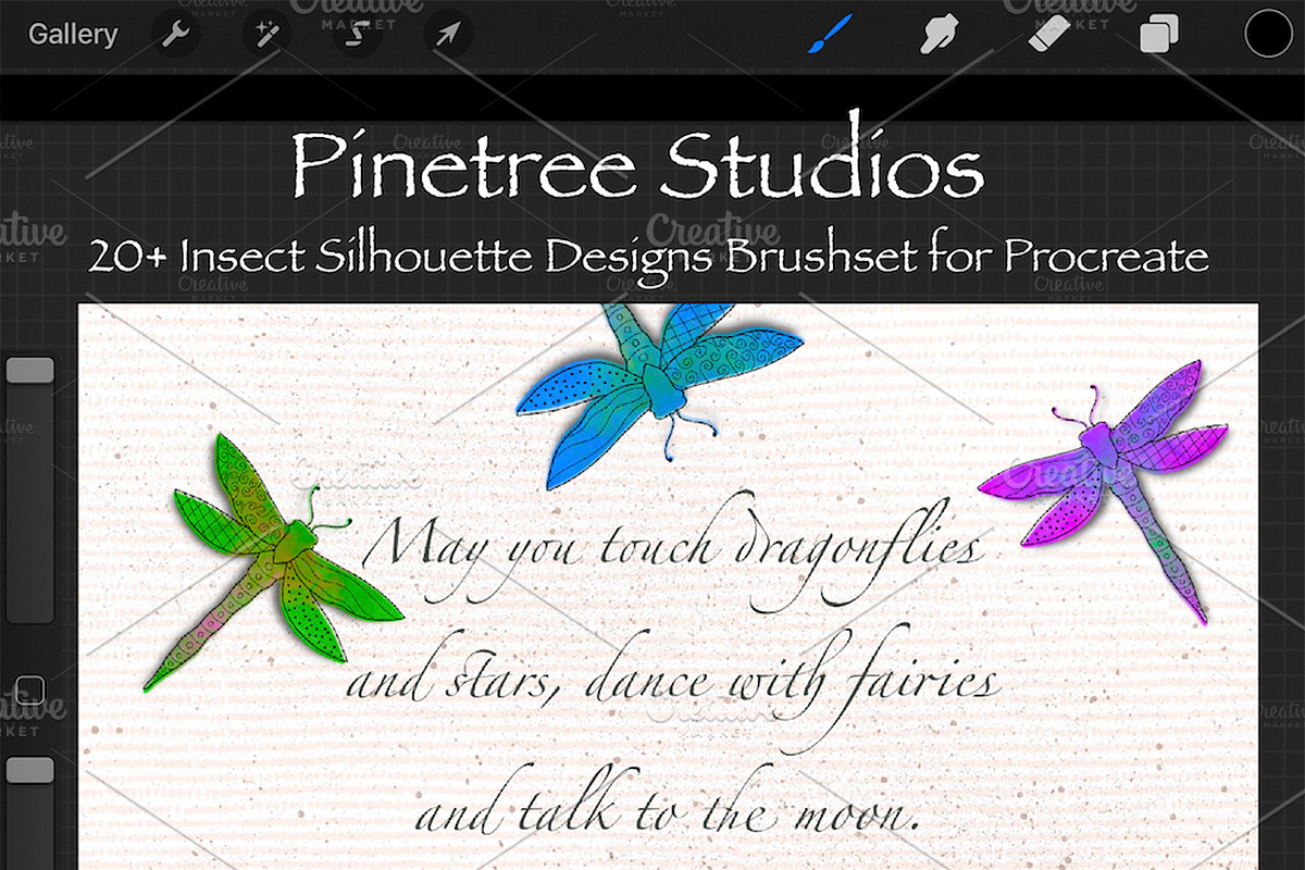 Procreate Insect Silhouette Stamps in Add-Ons - product preview 8