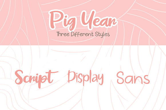 Pig Year 3 Font in Script Fonts - product preview 4