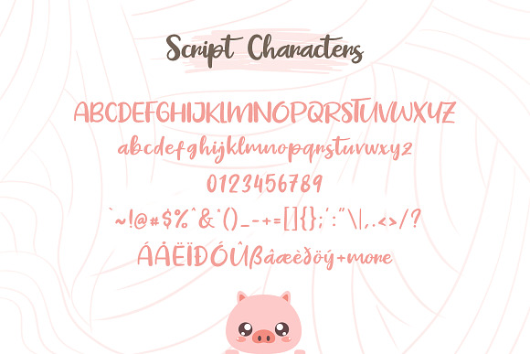 Pig Year 3 Font in Script Fonts - product preview 5