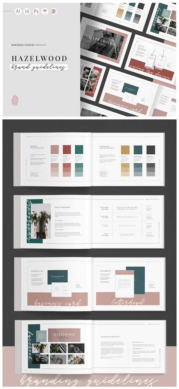 HAZELWOOD | Brand Guidelines in Brochure Templates - product preview 13