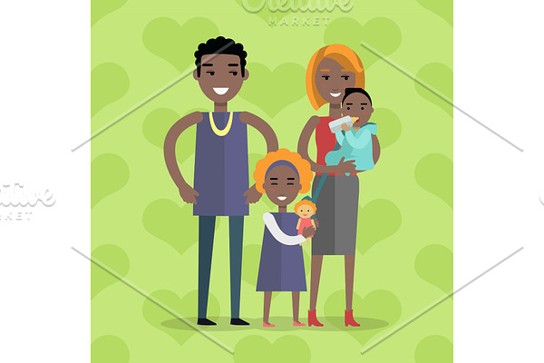 Family Vector Concept in Flat Design