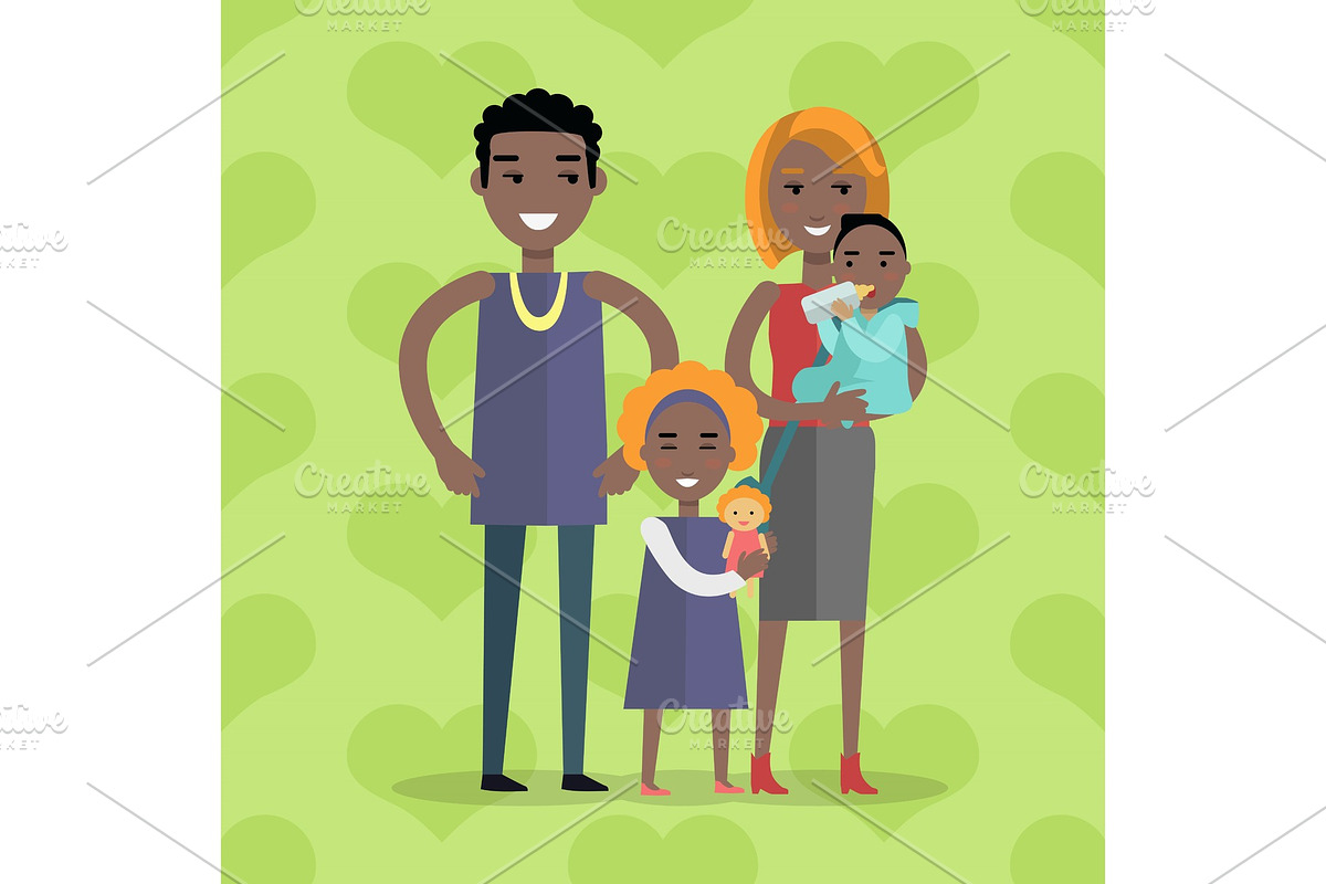 Family Vector Concept in Flat Design in Illustrations - product preview 8