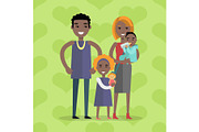 Family Vector Concept in Flat Design