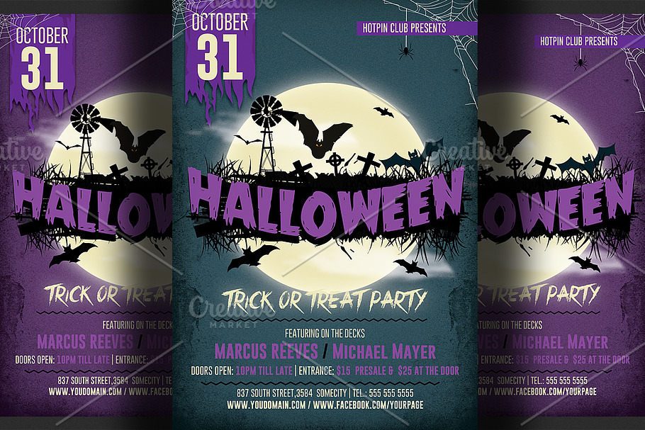 Halloween Party Flyer 2 DOLLARS ONLY