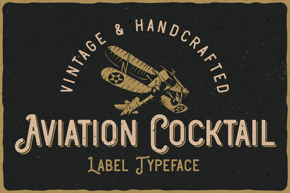 Aviation Cocktail Font + BONUS in Blackletter Fonts - product preview 8