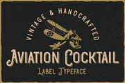 Aviation Cocktail Font + BONUS