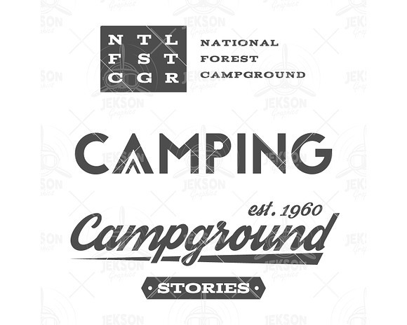 Outdoor Adventure Badges, Camp Logos in Logo Templates - product preview 5