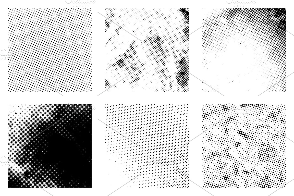 Halftone Overlays Set in Textures - product preview 8