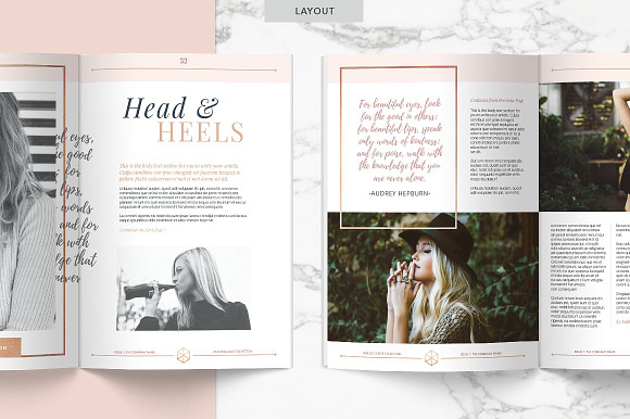 ROSE GOLD Magazine | PPT in PowerPoint Templates - product preview 6