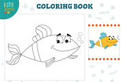 Coloring book page vector blank game