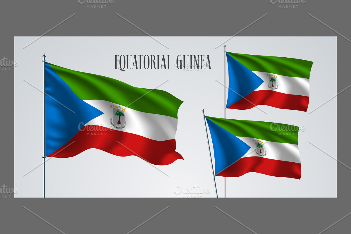 Equatorial Guinea flags vector in Illustrations - product preview 8