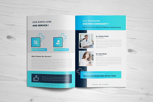 Medical/Hospital Brochure - 16 pages in Brochure Templates - product preview 2