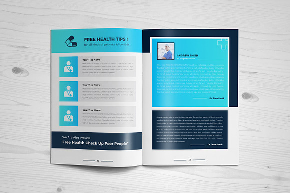 Medical/Hospital Brochure - 16 pages in Brochure Templates - product preview 3