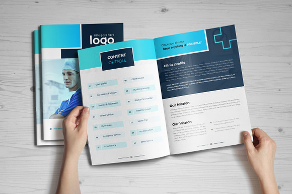 Medical/Hospital Brochure - 16 pages in Brochure Templates - product preview 4