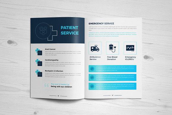 Medical/Hospital Brochure - 16 pages in Brochure Templates - product preview 6