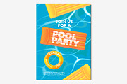 Pool party poster vector